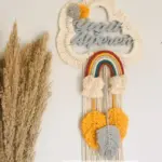 Bulut Gökkuşağı Makrome Kapı Süsü