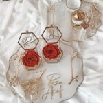 Sade Tasarım Gül Detaylı Damat Kahvesi Nişan Söz Tepsisi