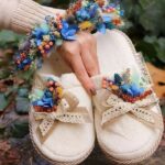 Canlı Mevsim Renkli Lohusa Taç ve Terlik