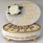 Gondol Kadife Kutu İsteme Yazılı Kız İsteme Çikolatası