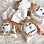 Özel İsim Ve Desen İşlemeli Lüks Hediyelik Nişan Söz Kesesi