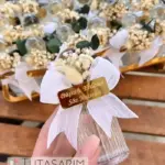 Kolonya Kutusu İsimli Çiçekli Nişan Hediyeliği