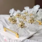 Kolonya Kutusu Süslemeli İsimli Nişan Hediyesi