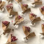 İsimli Çiçekli Badem Şekeri Nişan Hediyeliği