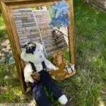 Gold Çerçeve Büyük Ayıcık Aynalı İsimli Kapı Süsü