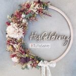 Canlı Mevsim Çiçekleri İle Kasnak Dış Kapı Süsü