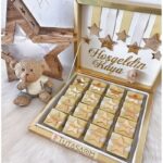 16 Adet Fıstıklı Kalın Yıldızlı Tasarım Bebek Çikolatası