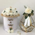 Cam Çikolata Fanus Ve Çiçek Kutusu İsteme Seti