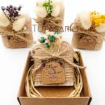 Hasır Kutu Kurdele Çiçek Süsleme Hediyelik Sabun