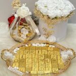 Altın Renk Kombin Kız İsteme Çiçek Çikolata Seti