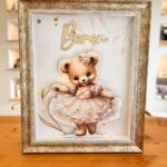 İsimli Özel Figürlü Kız Bebek Odası Kapı Süsü