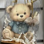 Ayıcıklı cam parfüm şişesi