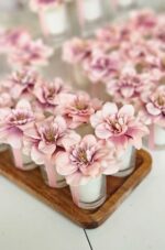 Çiçekli cam mumluk - Görsel 5