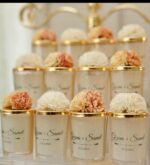 Çİçek tasarımlı cam mumluk 001