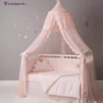 Baby Lüks Tavandan Asmalı Pembe Kız Bebek Beşik Cibinlik