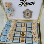 gold ayıcık süslemeli çikolata