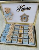 gold ayıcık süslemeli çikolata